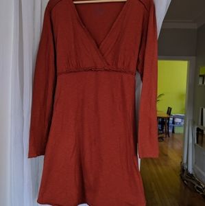Prana Long Sleeved Orange Dress L